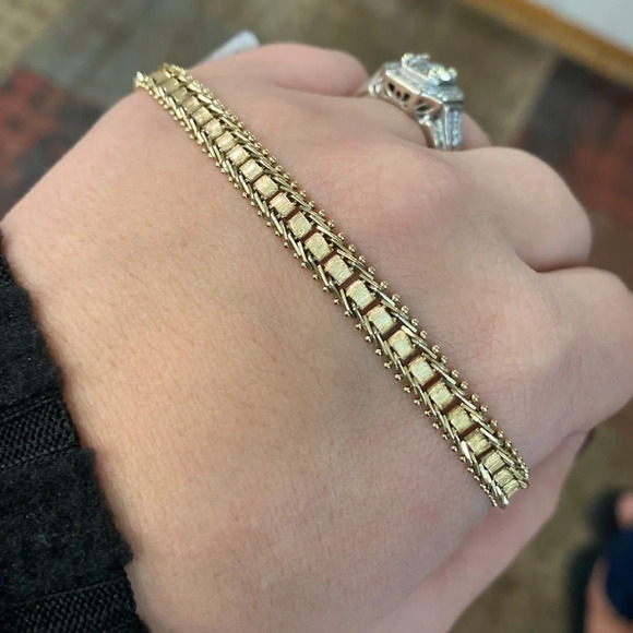 428828 14k bracelet yellow gold 7.75 inch 12.5g - Picture 4 of 7